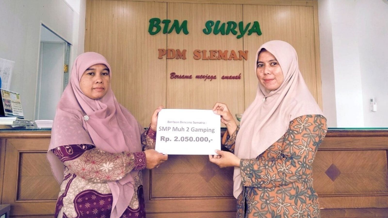 Pupuk Rasa Empati, Keluarga Besar SMP Muhammadiyah 2 Gamping Galang Dana untuk Korban Bencana Sumatera