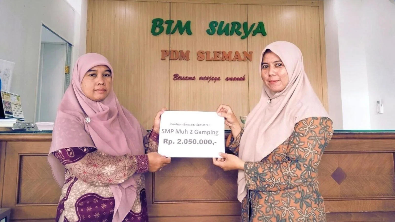 Pupuk Rasa Empati, Keluarga Besar SMP Muhammadiyah 2 Gamping Galang Dana untuk Korban Bencana Sumatera